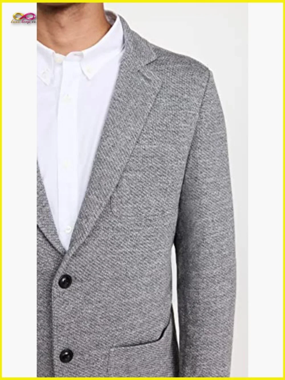 Modern Knit Blazer Relaxed Fit Casual Sport Coat Fleece Fabric Tailored